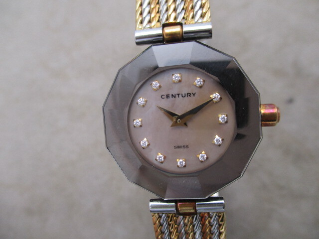 センチュリー TIME GEM レーディース腕時計 ダイヤ12ポイント