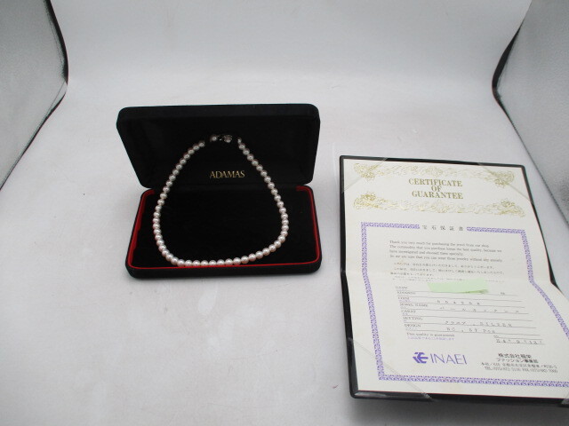 レディースアクセサリー 真珠 パールネックレス 保証書付き