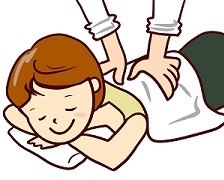 イラスト指圧されてる女性S