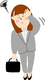 イラストめまいしてるOLS