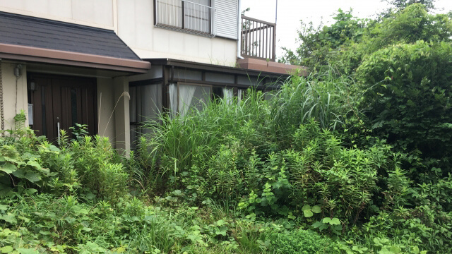 お庭の草刈り