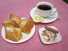 名古屋コーチン卵のフレンチトースト セット