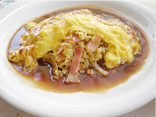特別メニューしょう油風味のオムライス