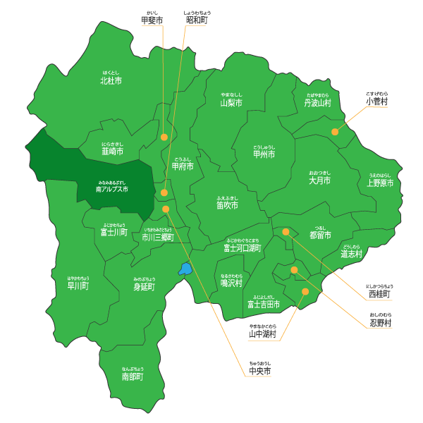 山梨県地図