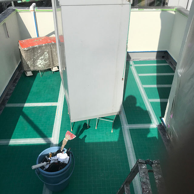 7.屋上防水通気シート貼り