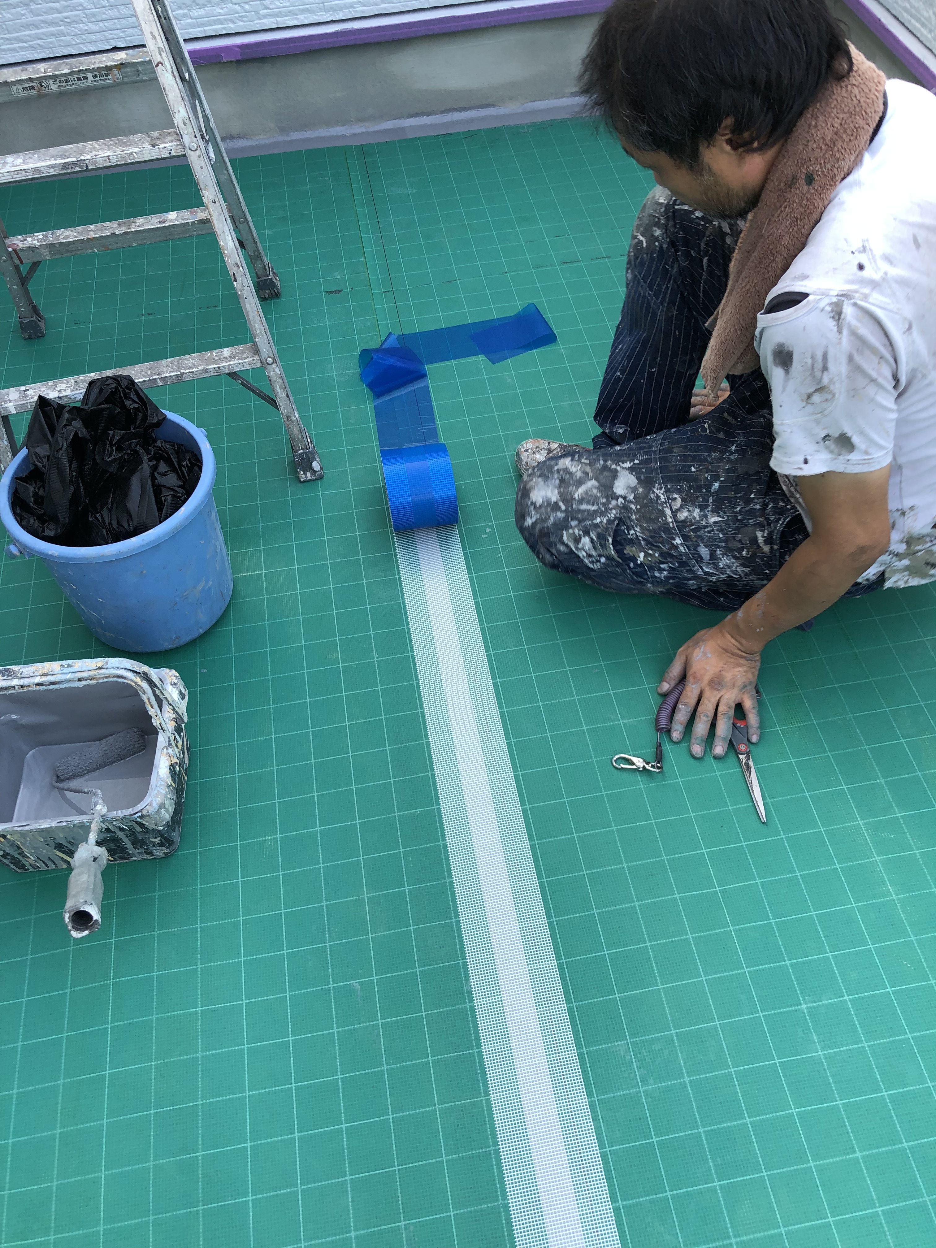 バルコニー床 通気マット貼り (9)