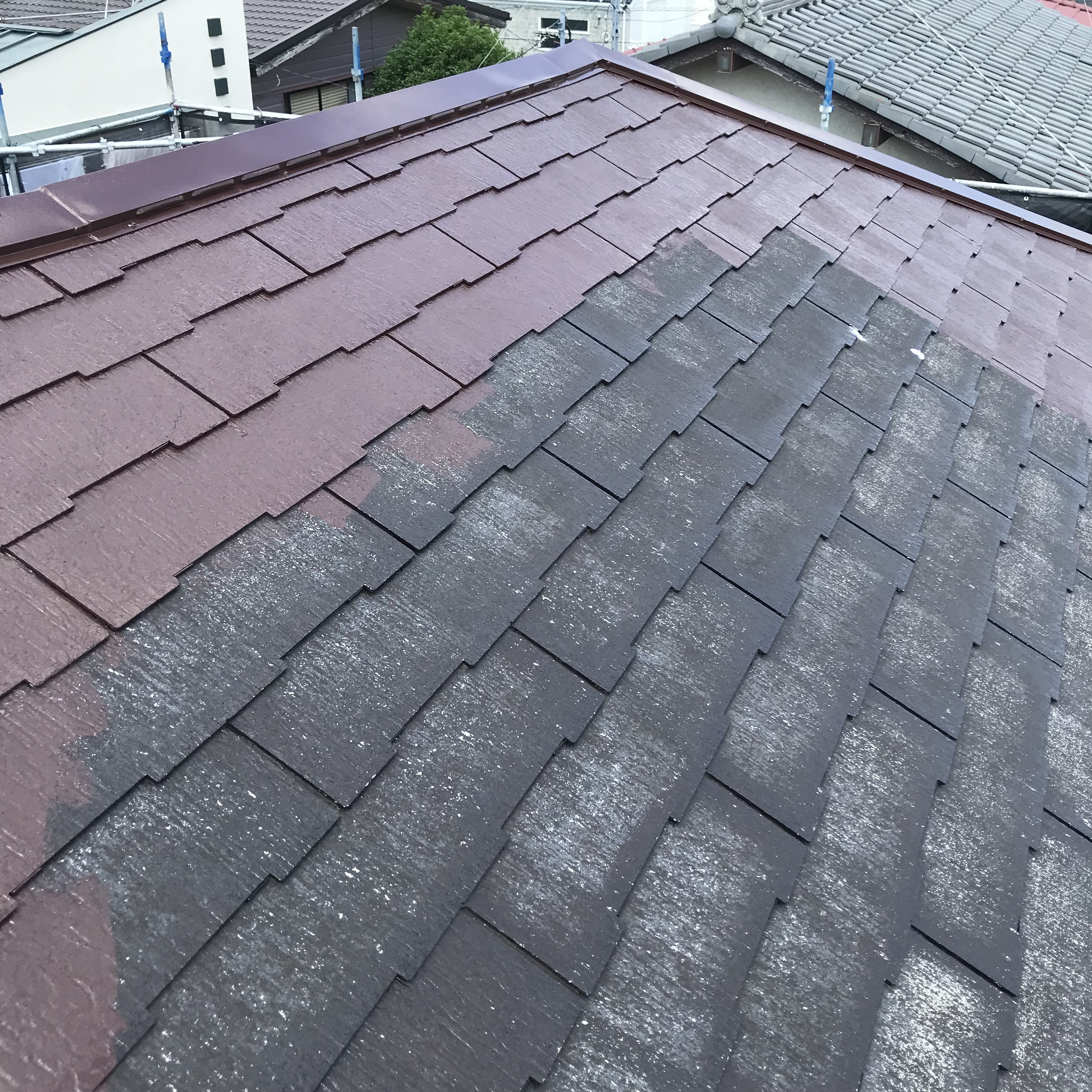 屋根アレスダイナミックルーフMUKI中塗り (18)