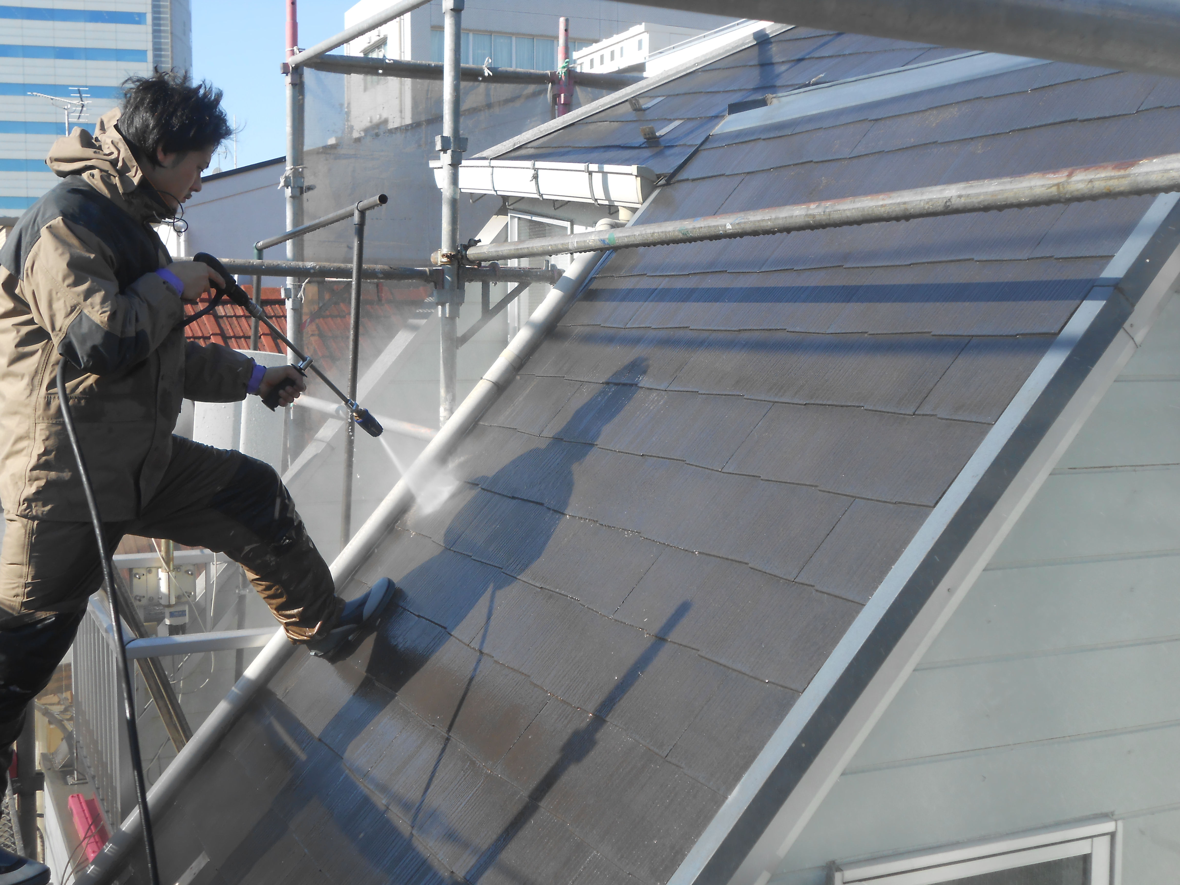 屋根高圧洗浄 (5)