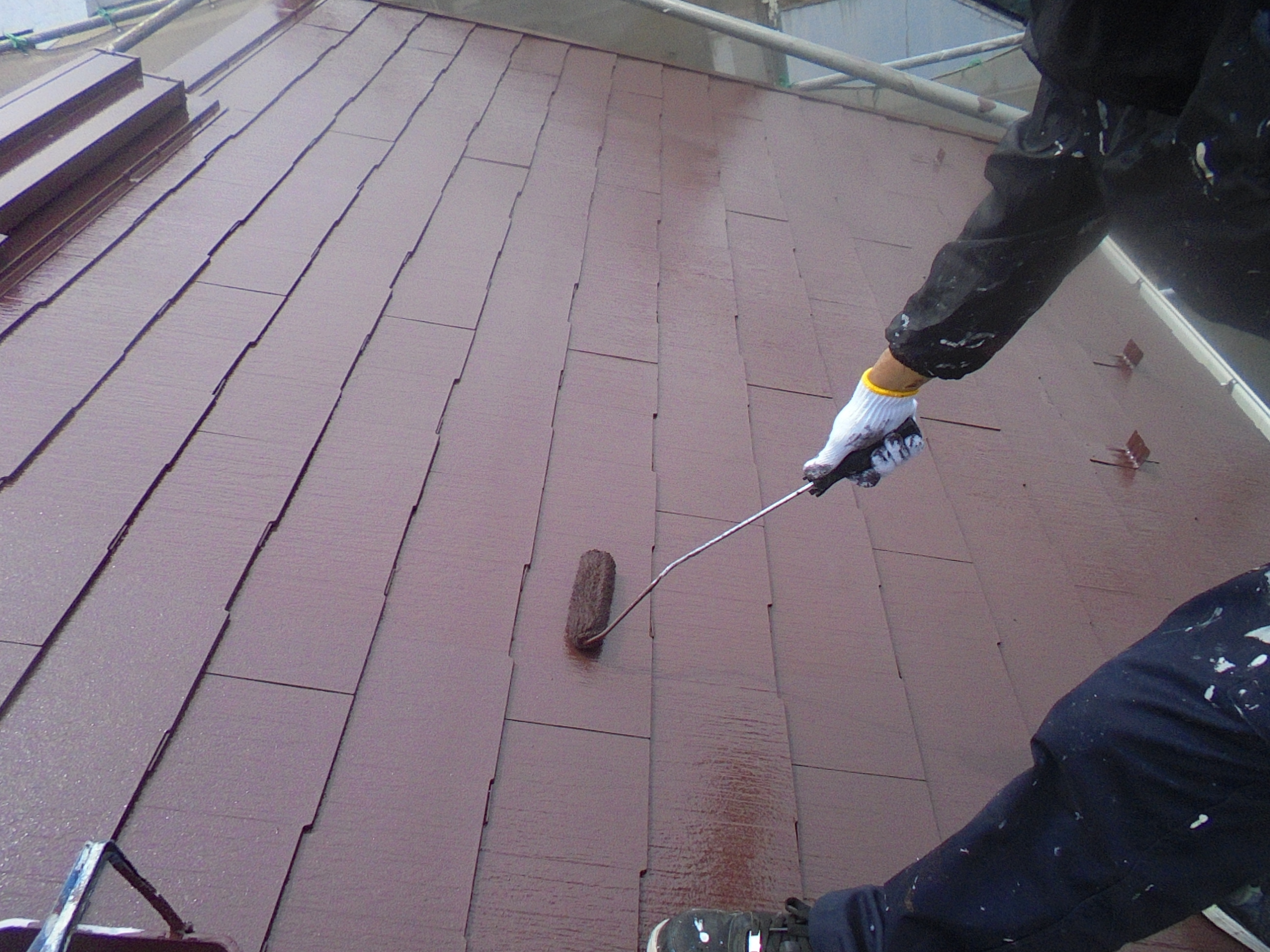 屋根アレスクール2液Si上塗り (1)