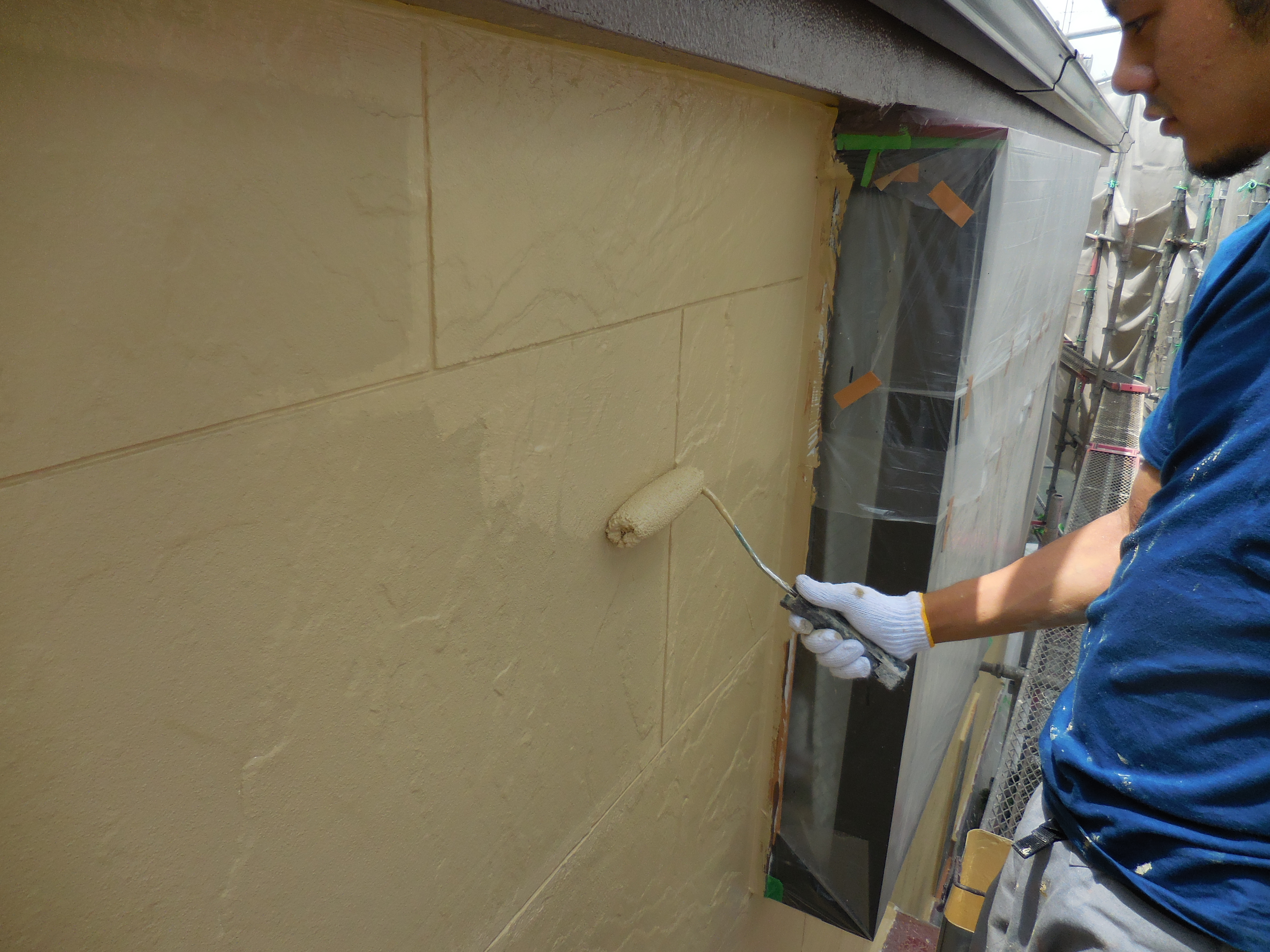 外壁 アドグリーンコート上塗り (15)