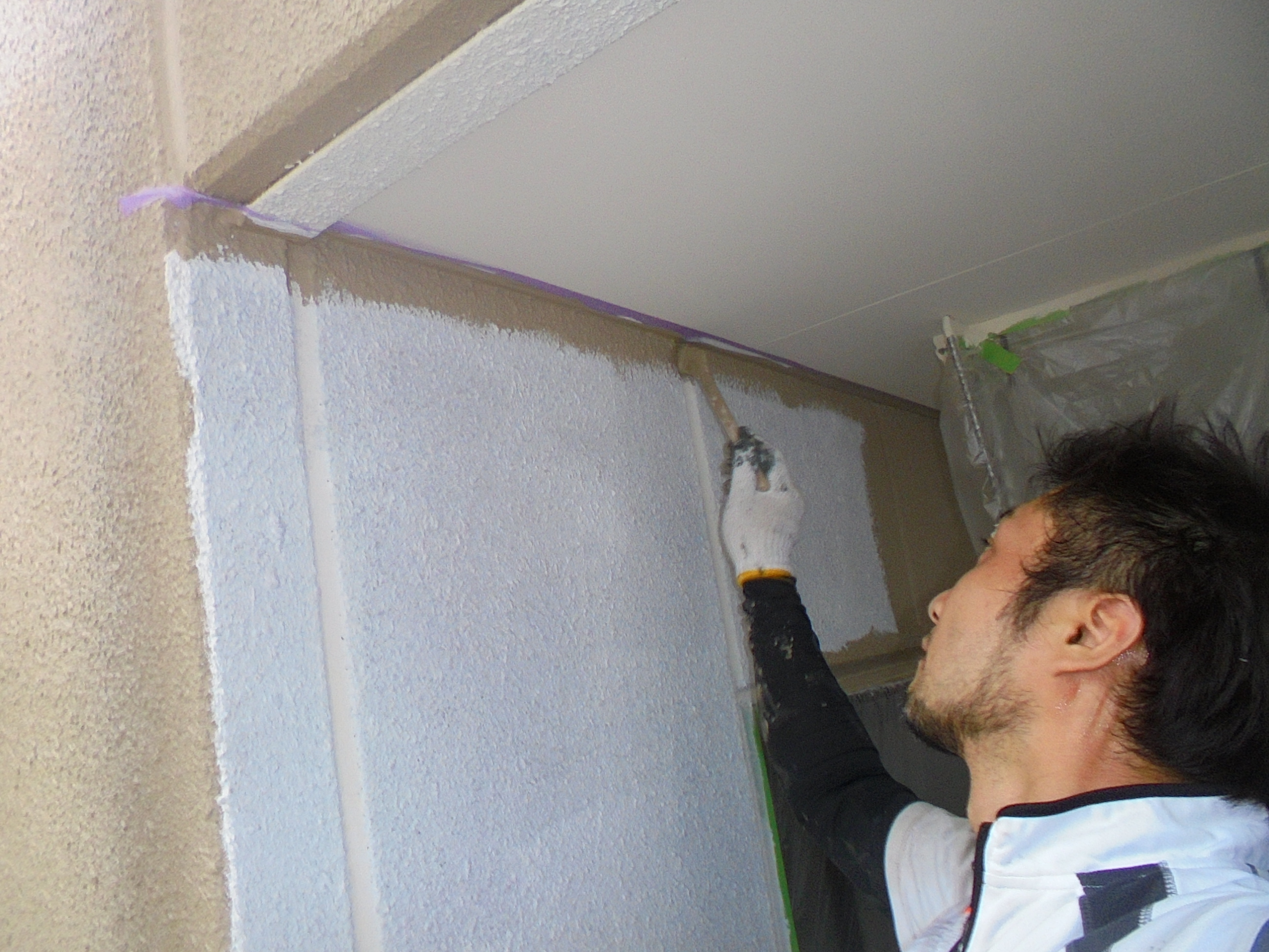 外壁アレスアクアシリコン中塗り (17)