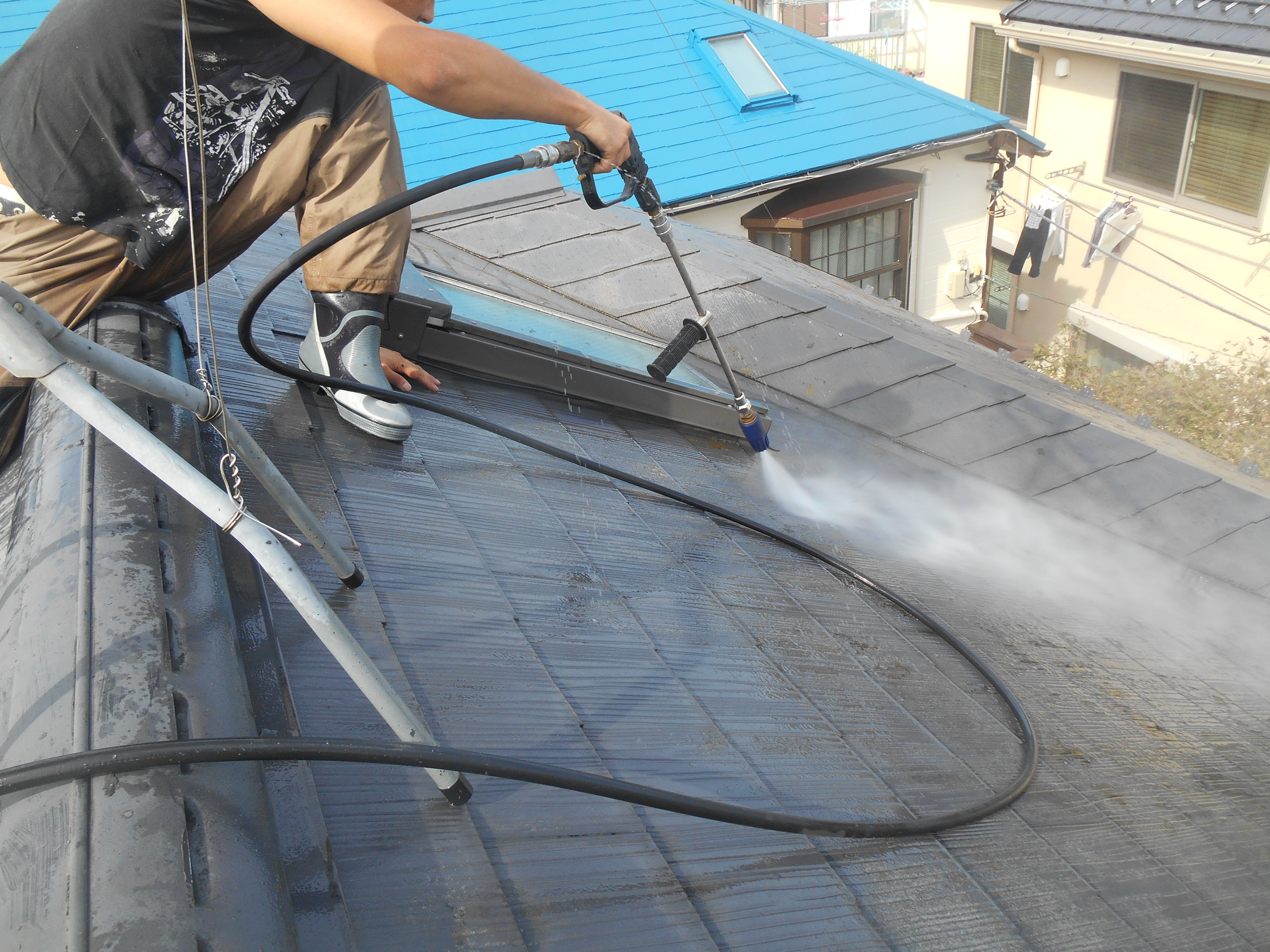 屋根高圧洗浄 (4)