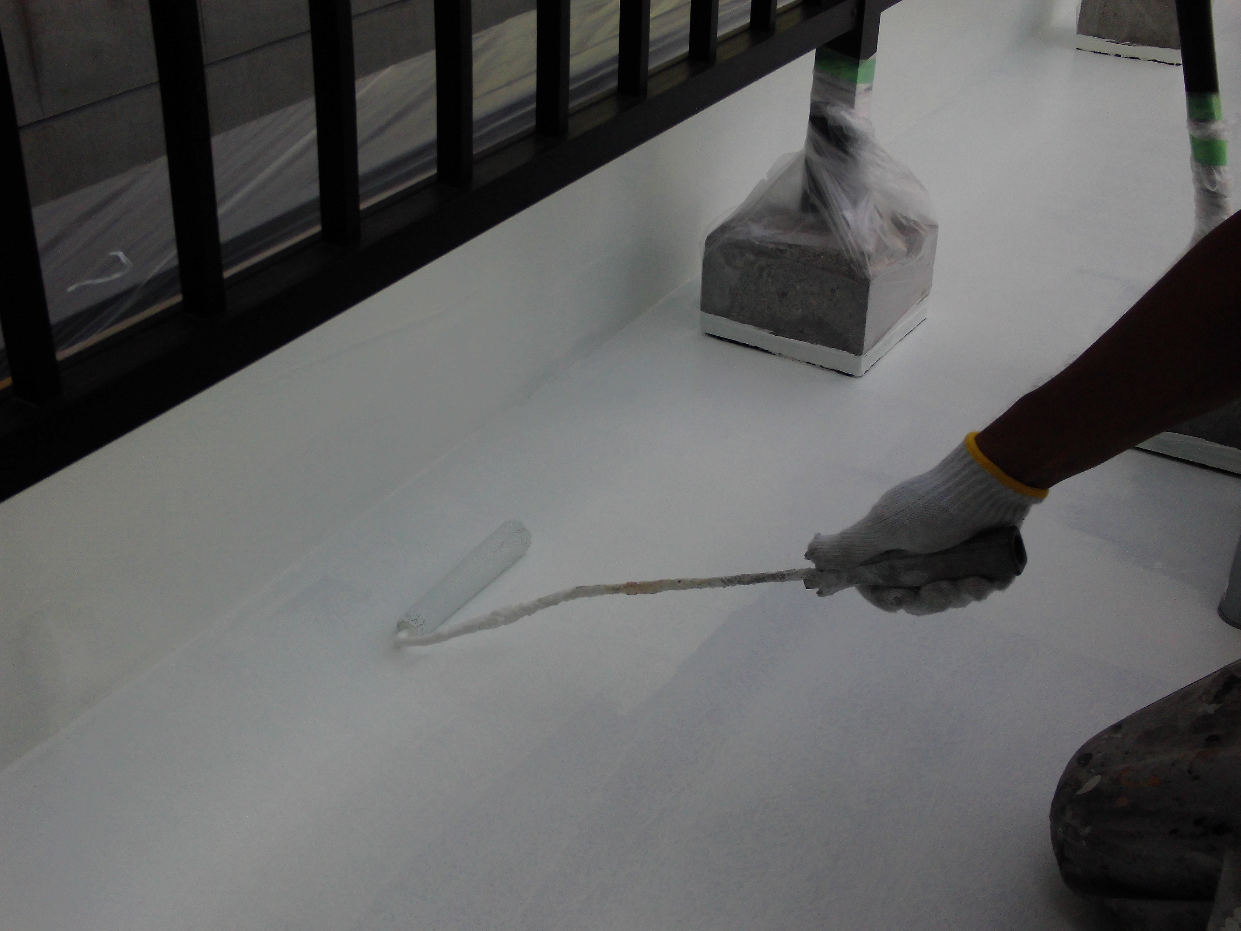 屋上床アドグリーンコート 上塗り  (12)