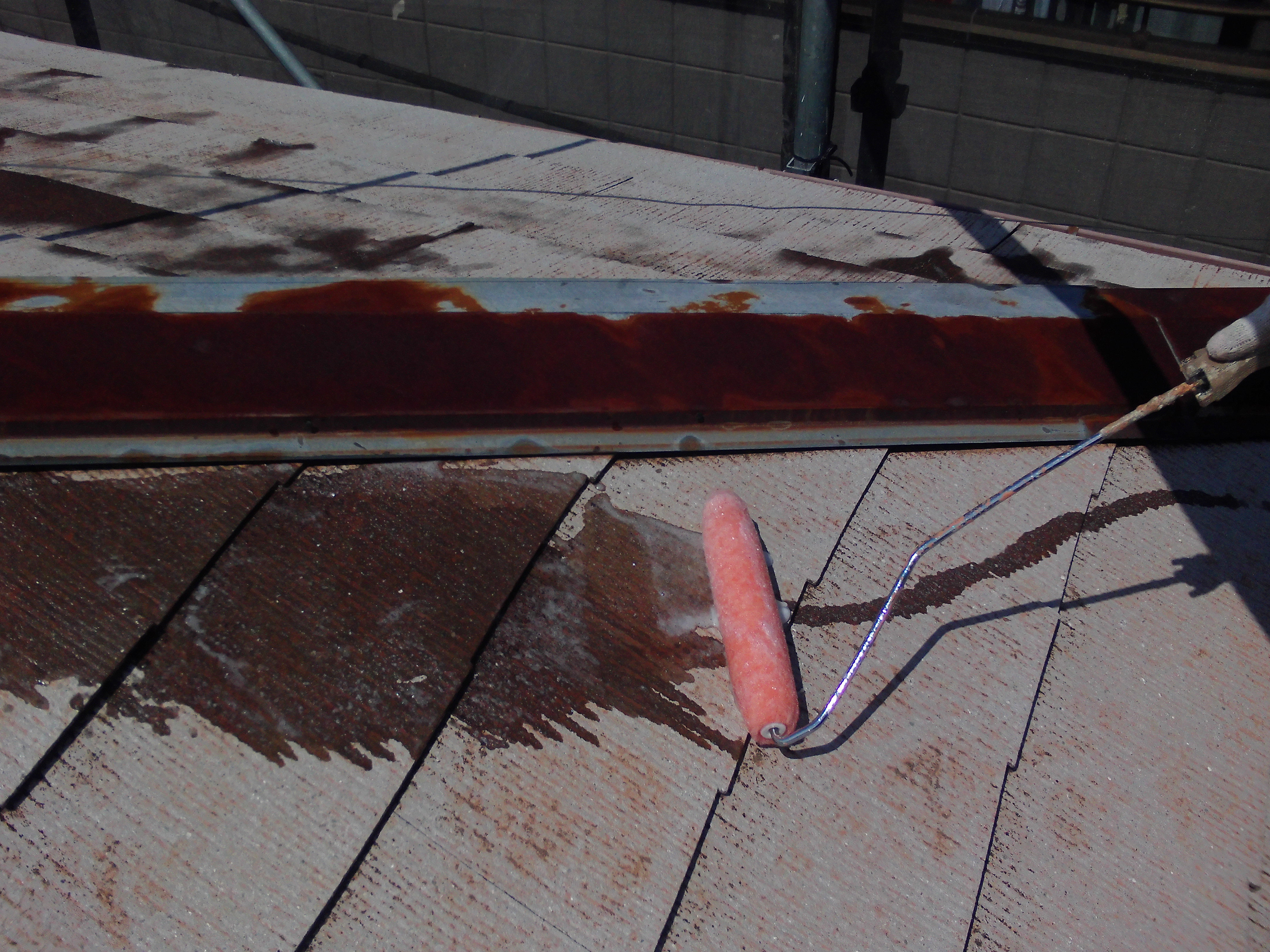 屋根強化プライマー下塗り (2)