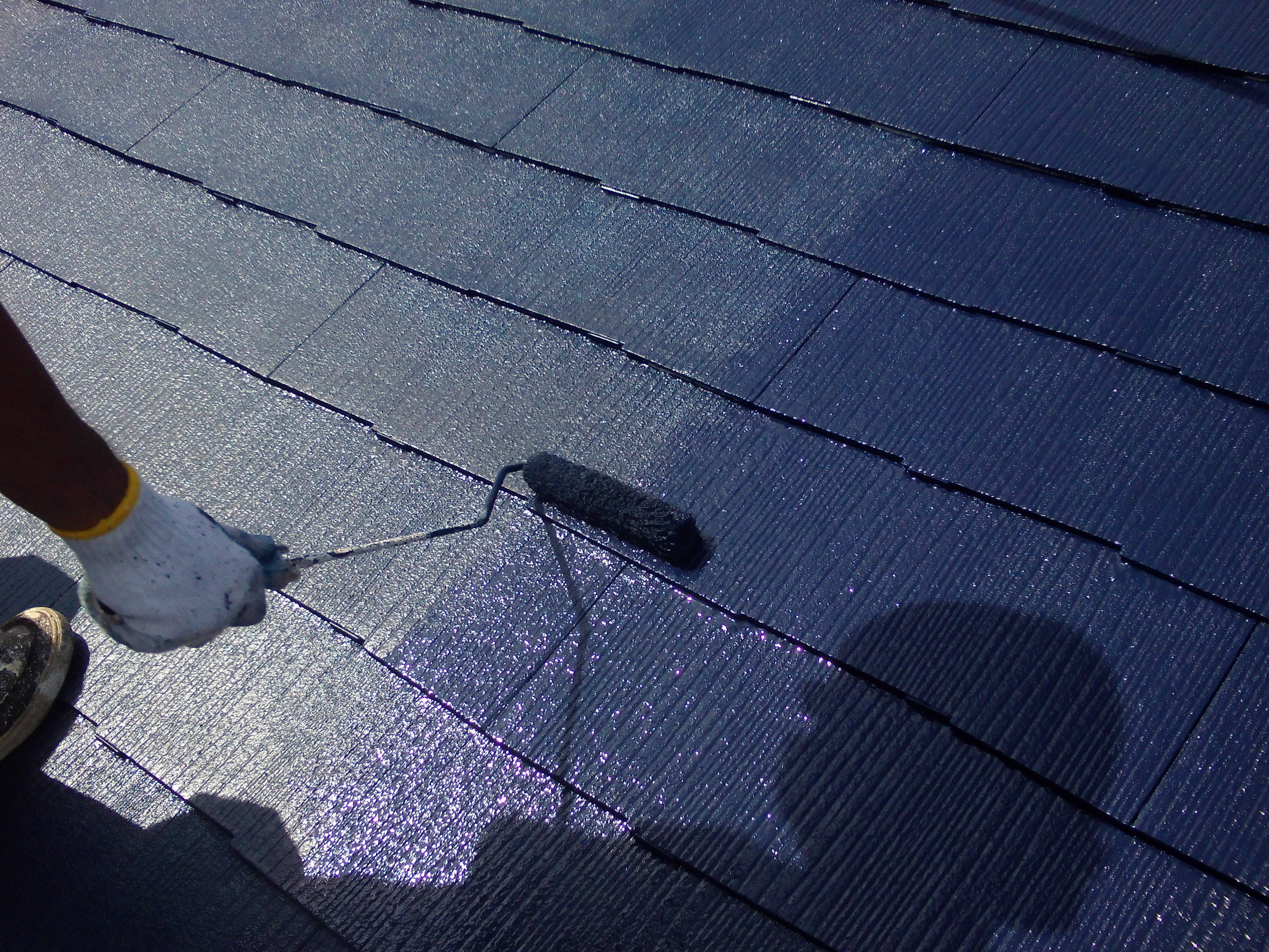 屋根シリコン上塗り (5)