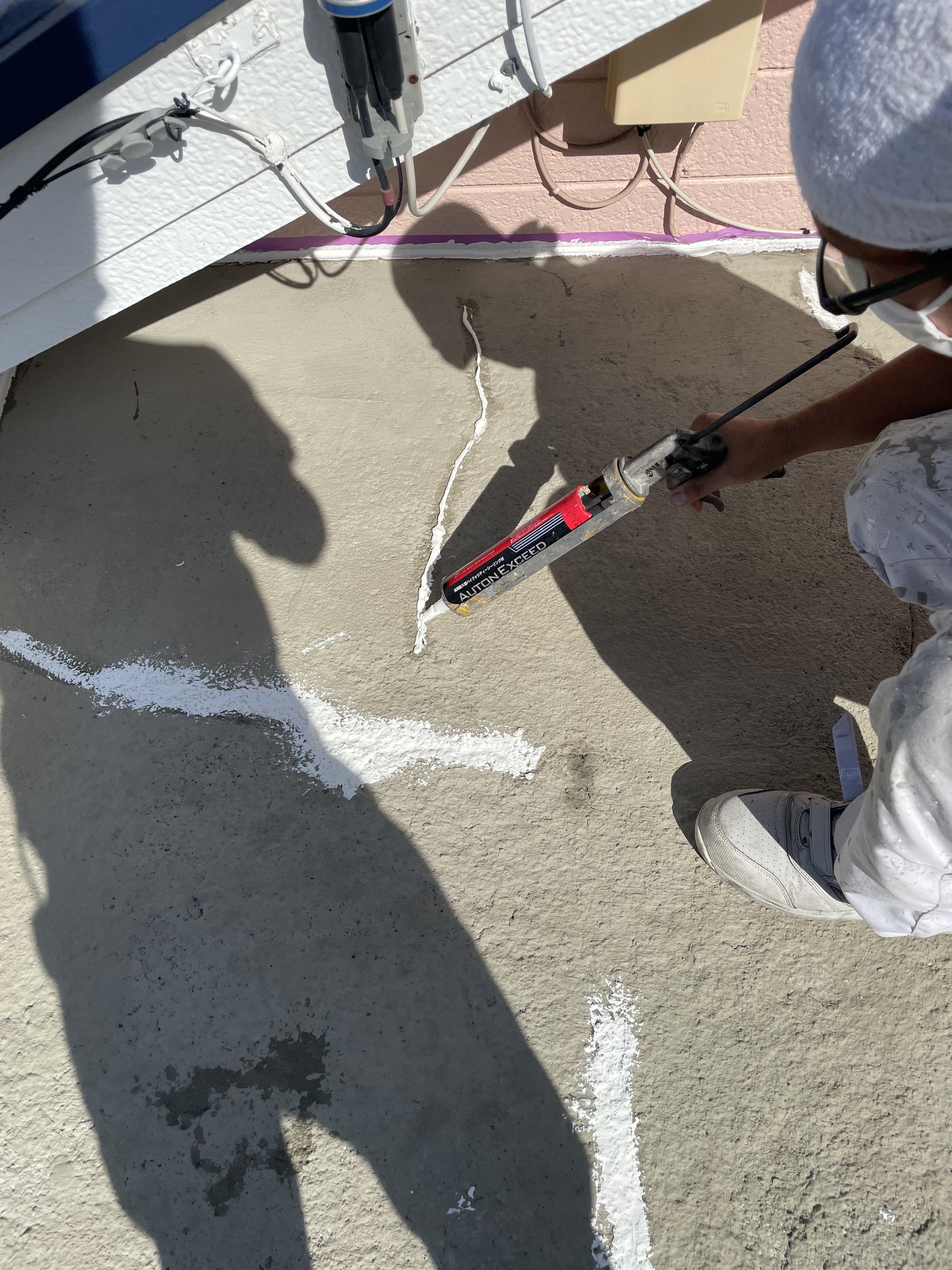 入隅・クラック部シーリング補修 (1)