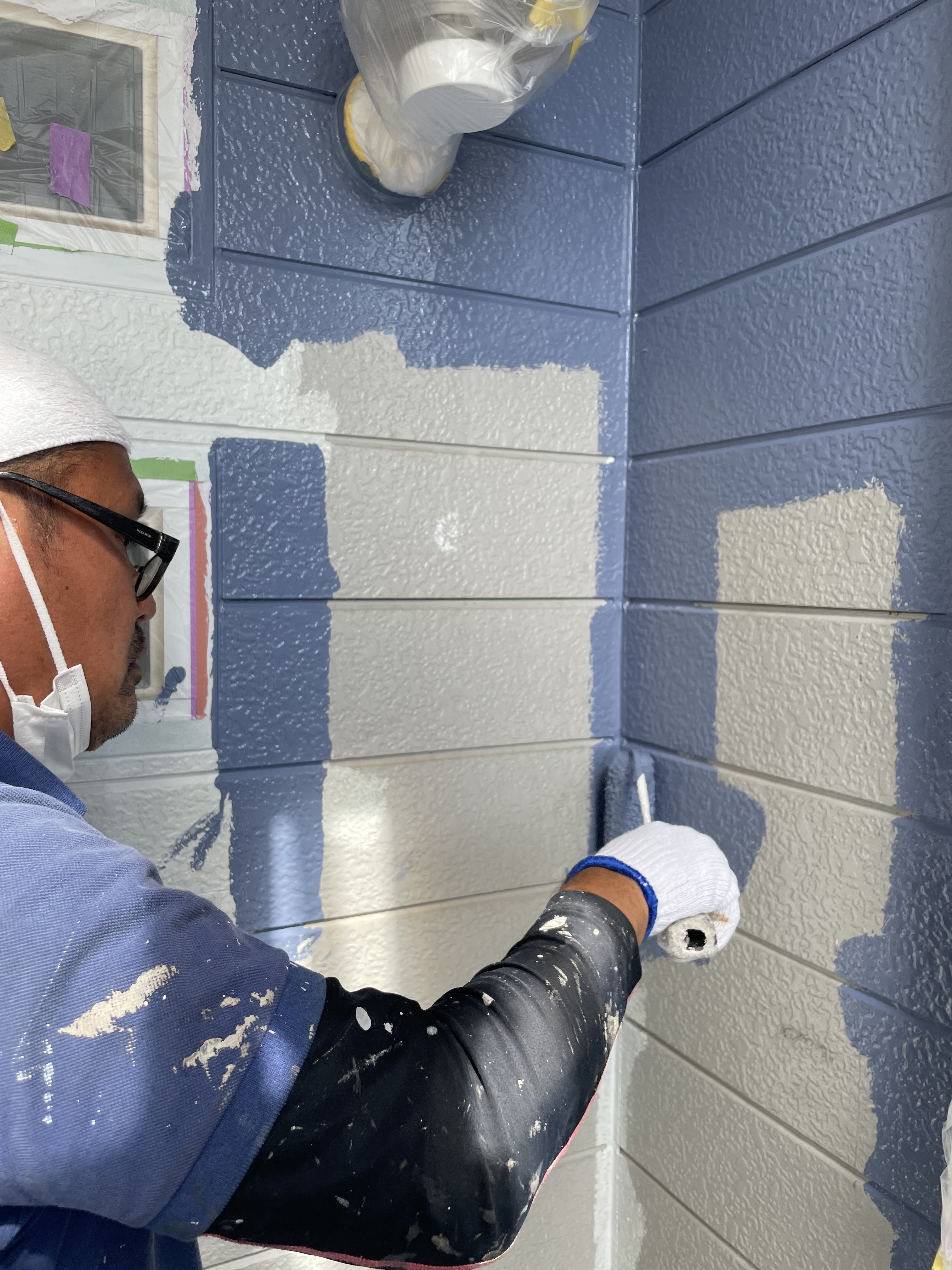 外壁アレスダイナミックトップマイルドK75-50H中塗り (3)