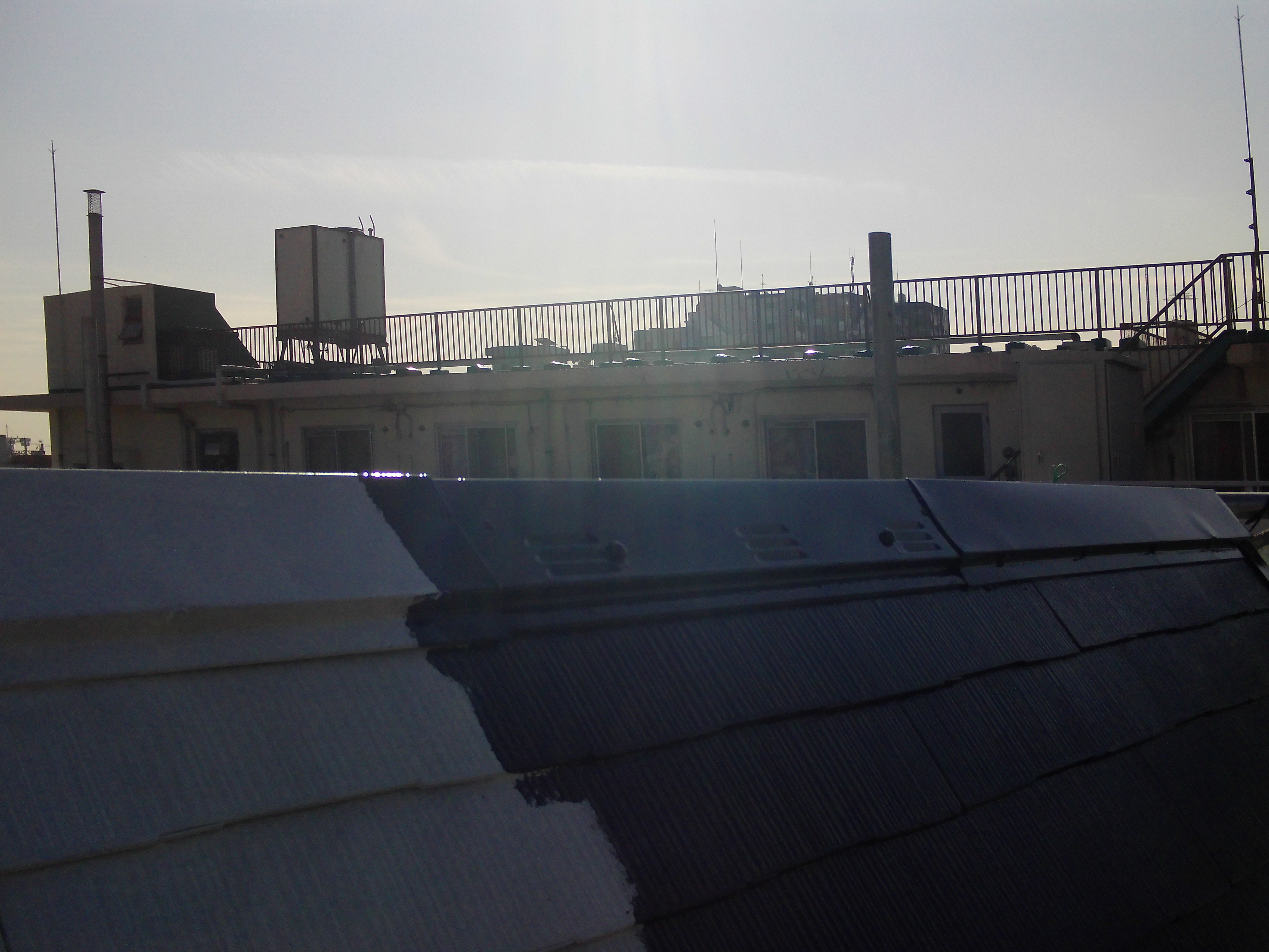 屋根アレスクールSi中塗り