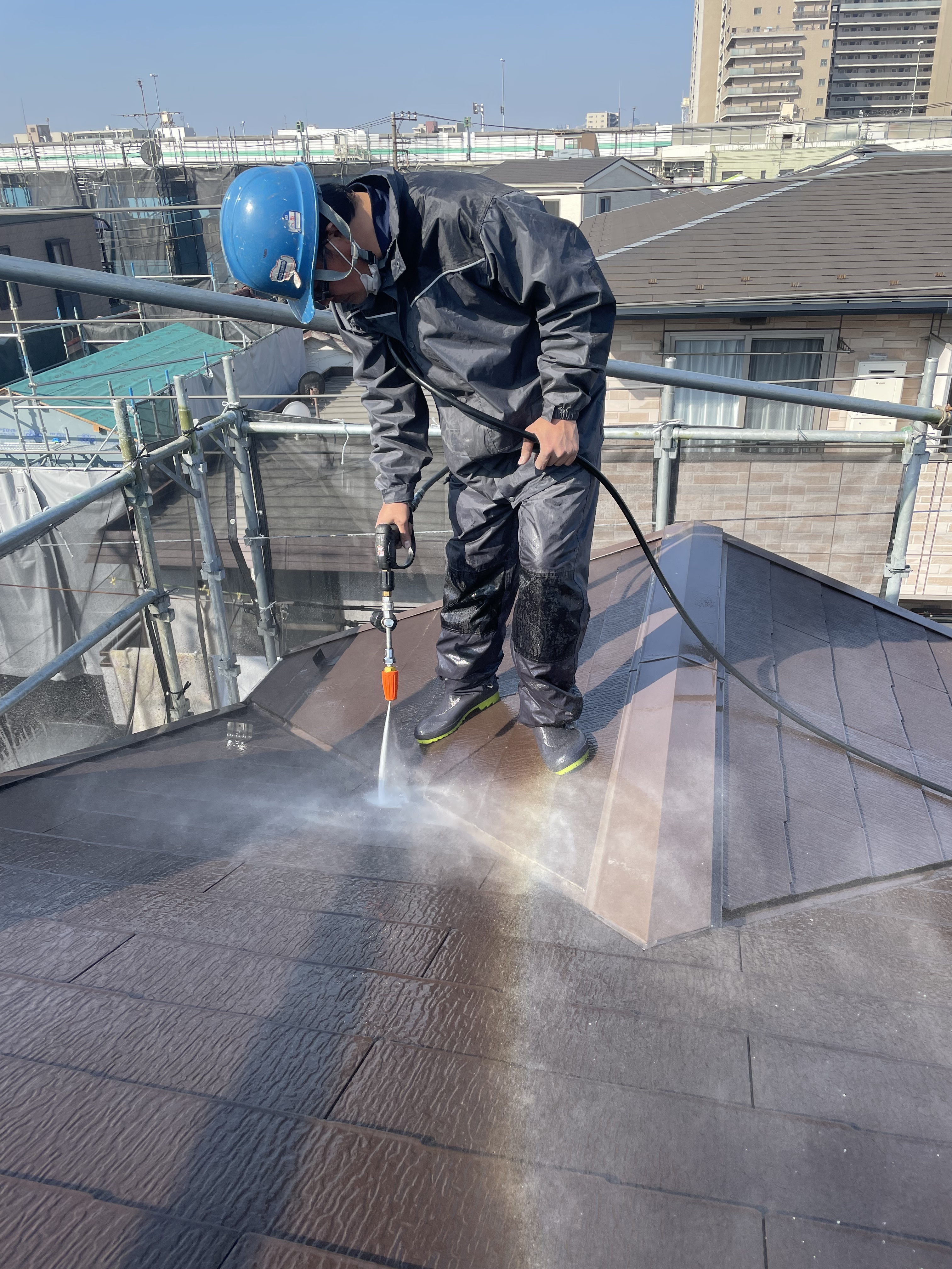 屋根高圧洗浄 (4)