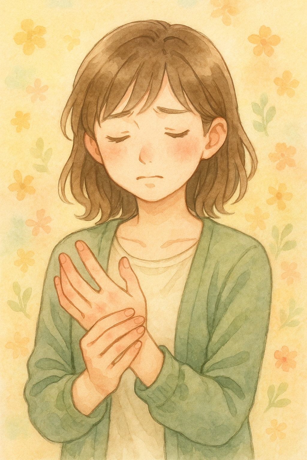 adult_parvovirus_joint_pain_symptom_woman_illustration_nagakute