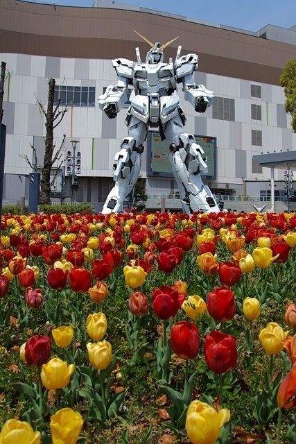 ガンダムとチューリップ