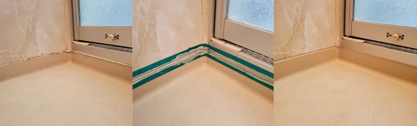 浴室コーキング目地打ち替え