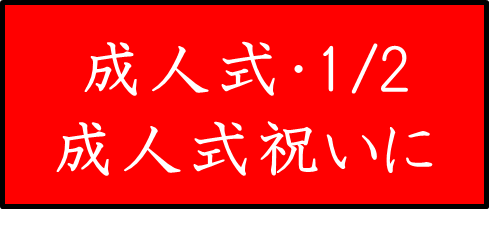 成人式・1/2成人式祝いに