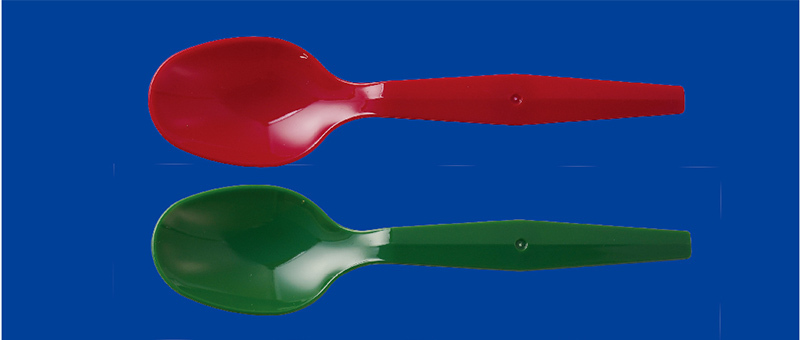 特中スプーン レッド ダークグリーン