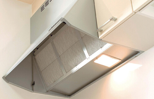 クリーニングの後はダスキンのレンジフードフィルター(別売)で快適さをずっとキープ!