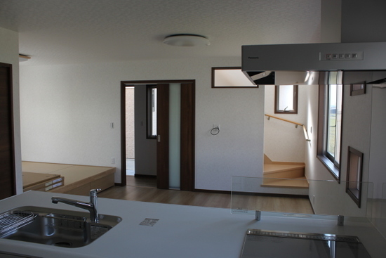 リビング経由階段