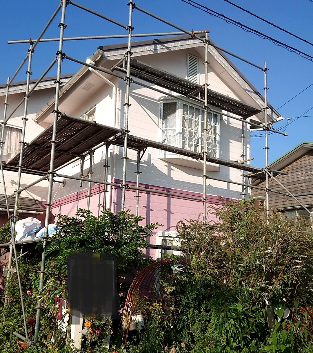 石川県河北郡内灘町外壁ラジカル部分塗装工事