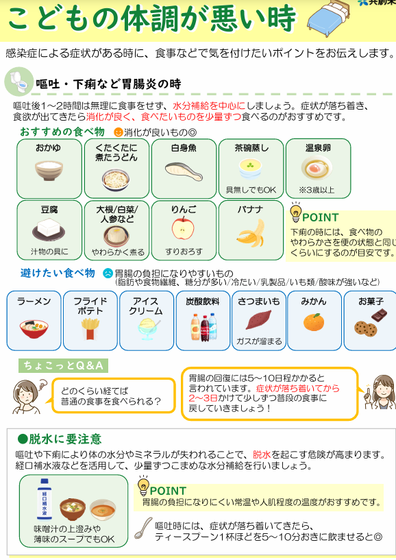 子供の体調(胃腸編)