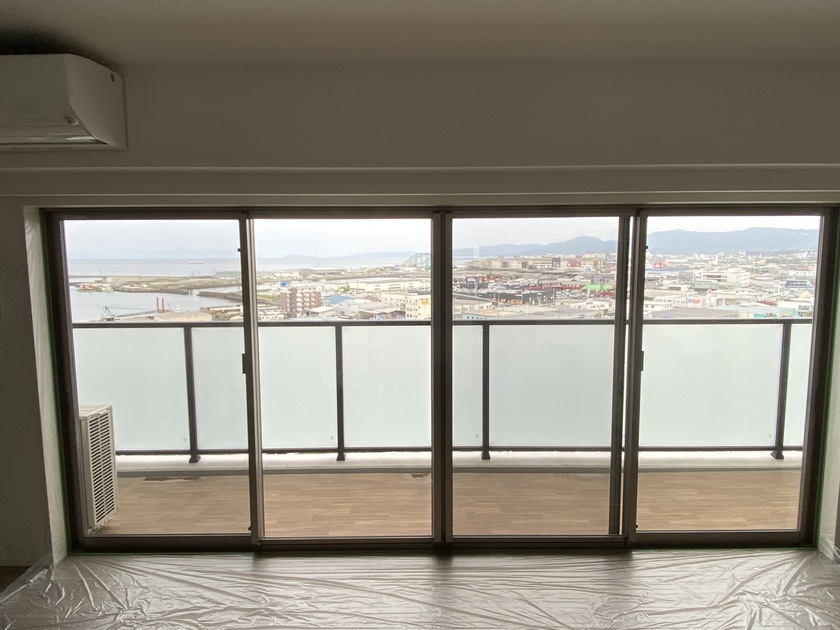 鹿児島市宇宿マンション S様邸 透明系遮熱フィルム施工