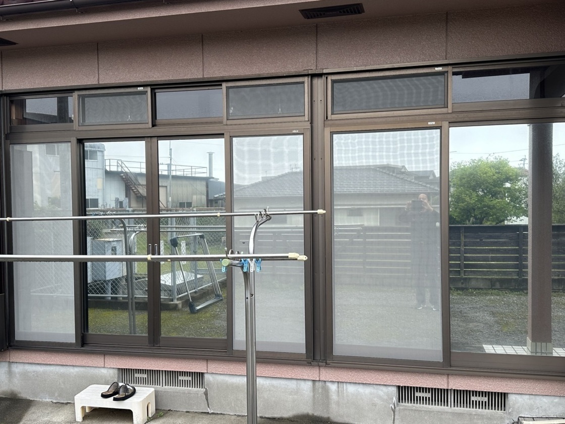 枕崎市 K様邸 ミラー系遮熱フィルム施工
