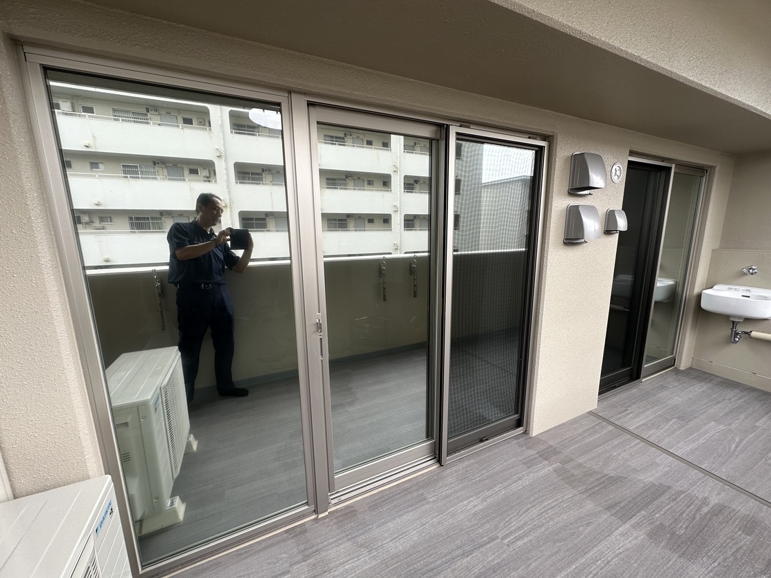 鹿児島市谷山マンション Y様邸 ミラー系遮熱フィルム施工