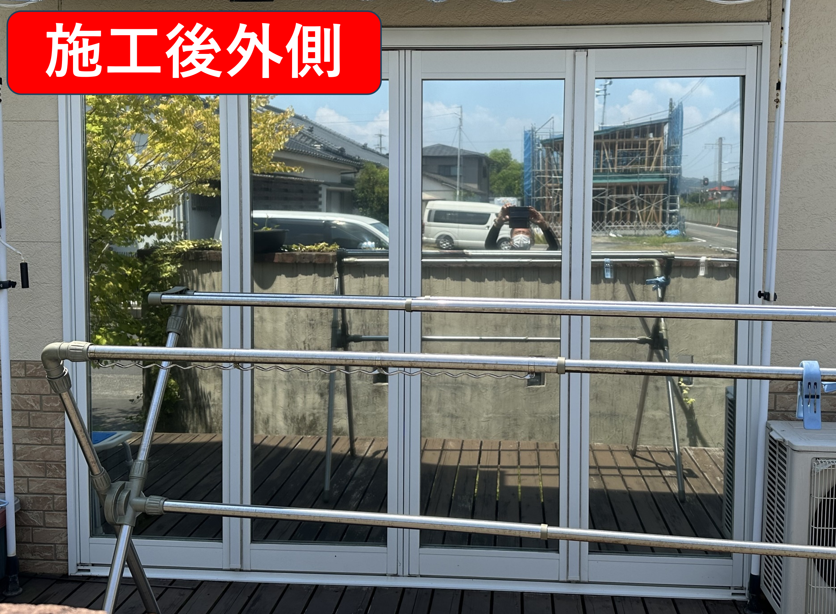 姶良市 M様邸 ミラー系遮熱フィルム施工