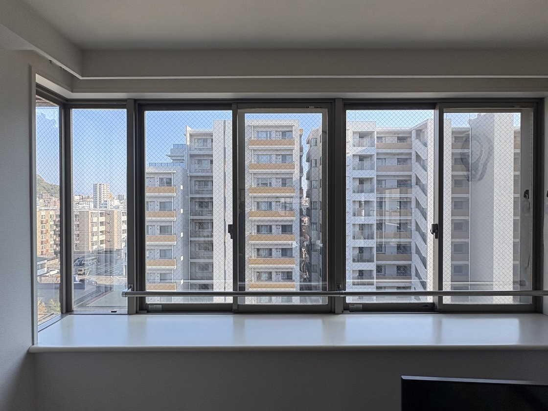 鹿児島市城西2丁目 エイルマンション H様邸 ミラー系遮熱フィルム施工