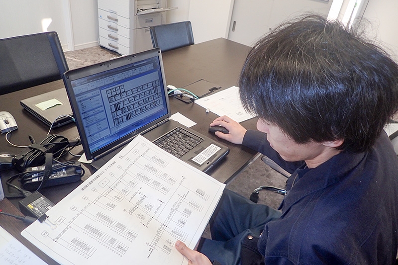 工事用図面作成中