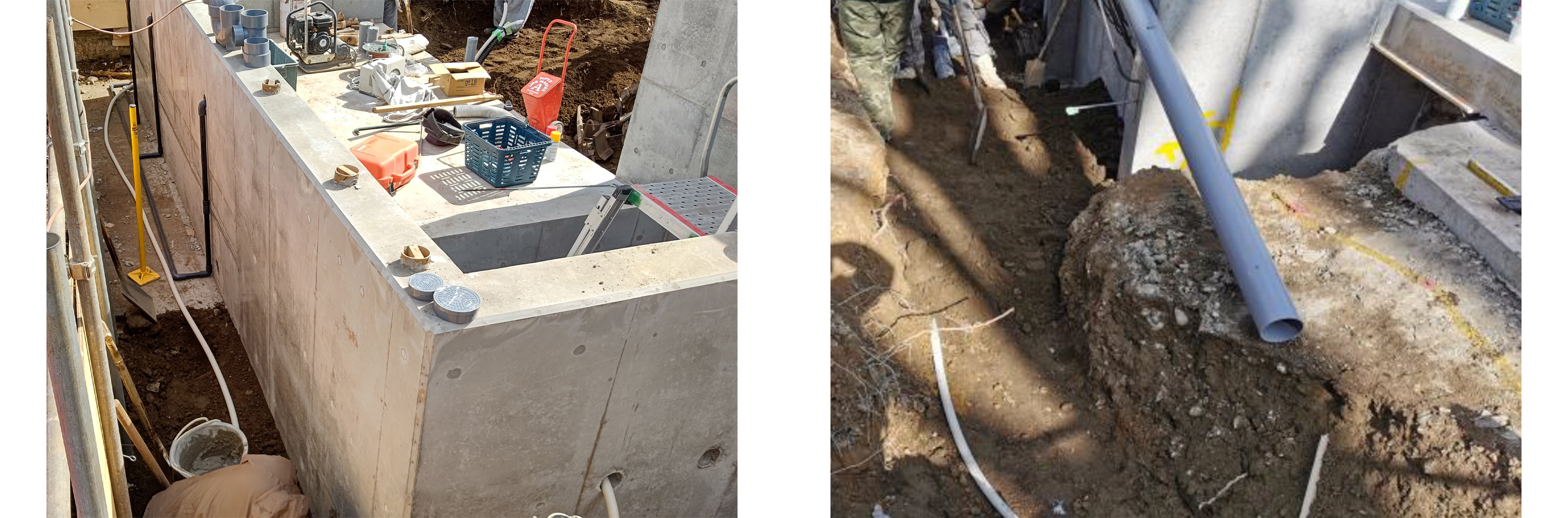 014.鯉池照明用電気配管状況