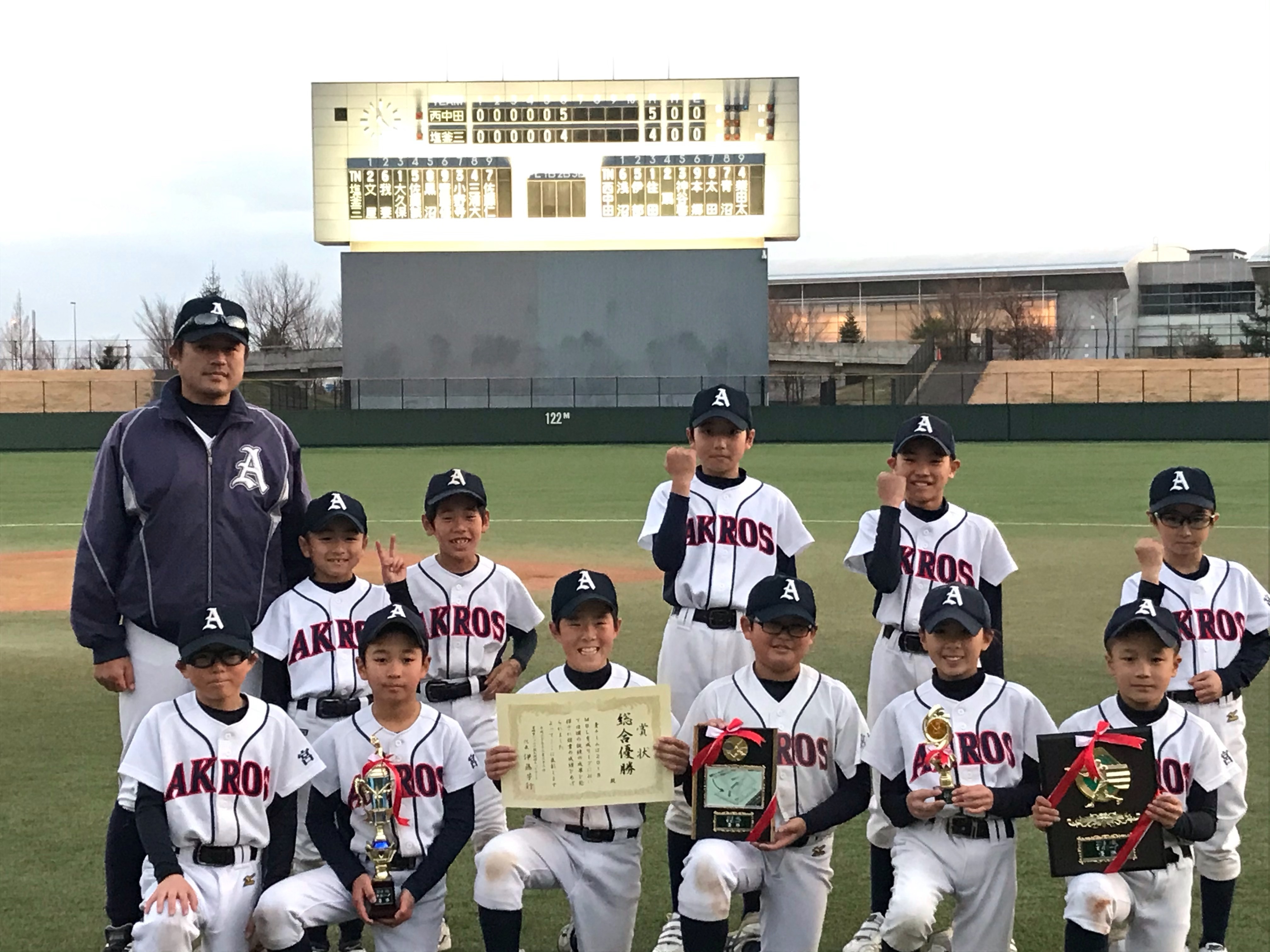 2018　育成総合優勝　西中田ゴールデンアクロス