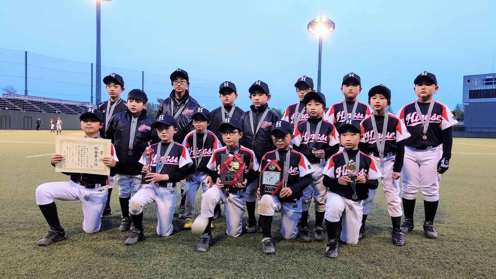 広瀬スポーツ少年団2021育成第三位