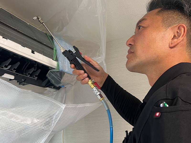お部屋を汚しません|エアコンクリーニング