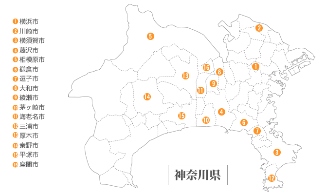 地図:神奈川県