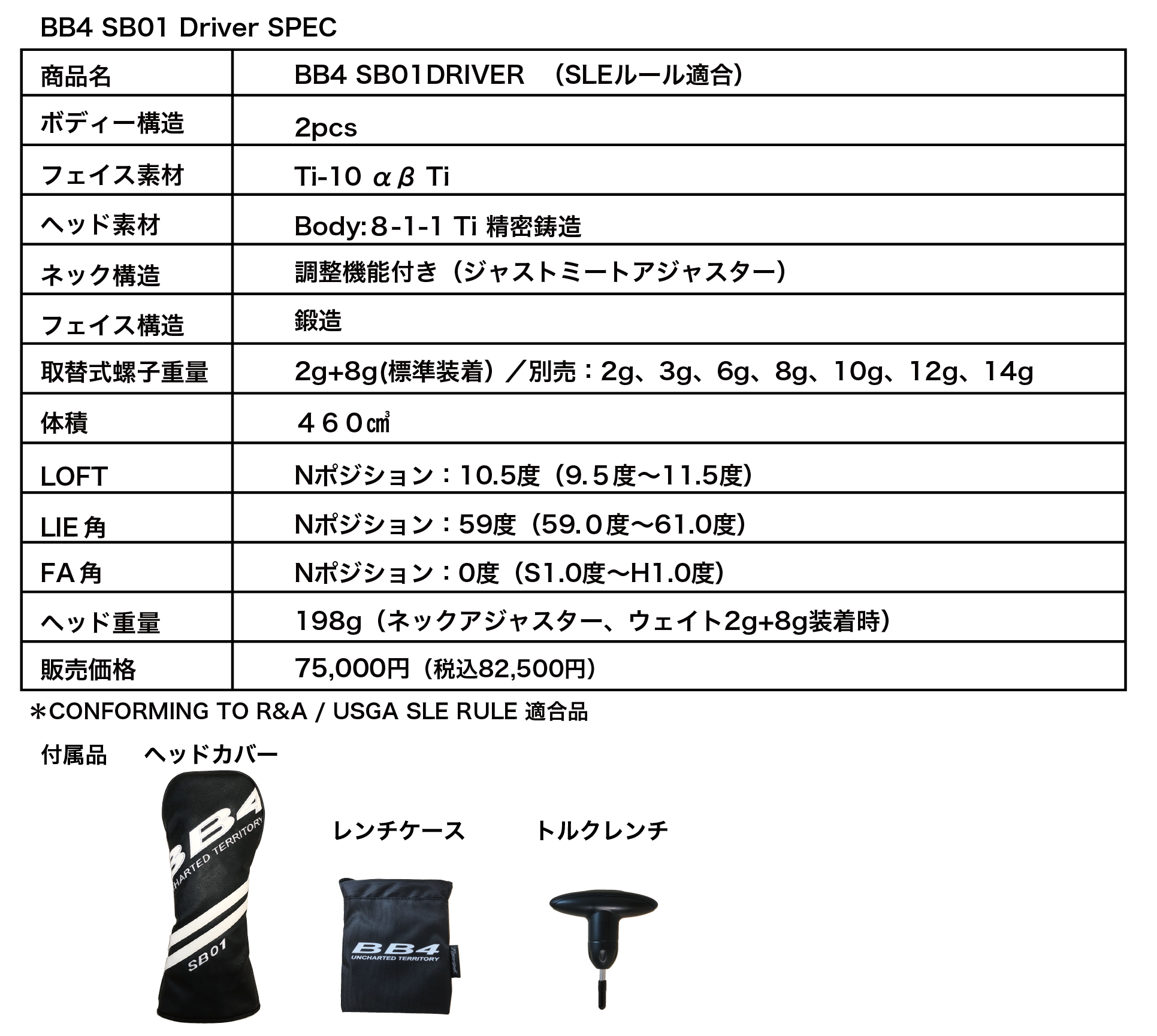 BB4SB01|ゴルフクラブヘッドの企画・開発・販売 株式会社プログレス