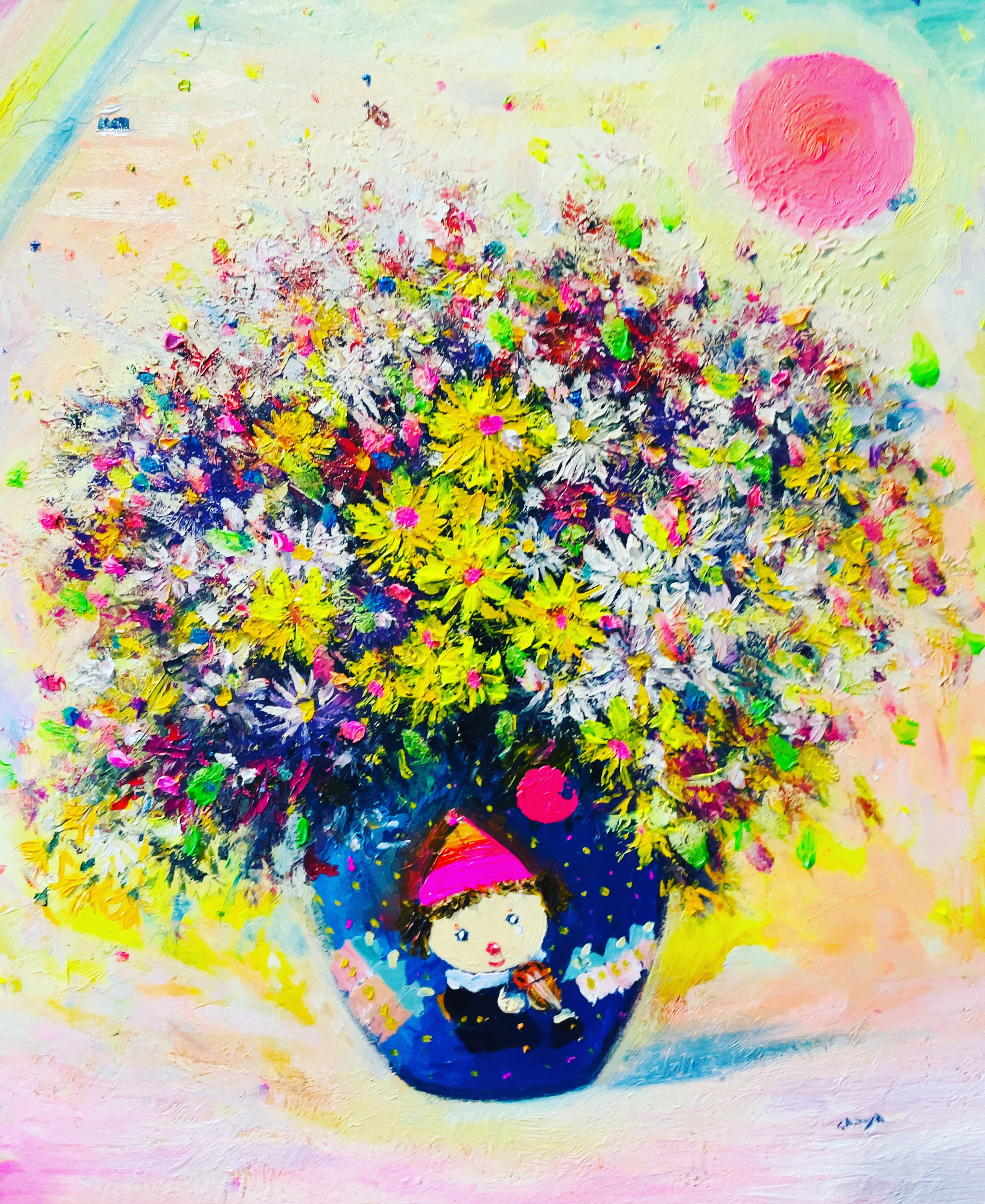 清水晶一 油絵 久地梅林 絵画、額装、油彩、 F8号、梅の咲く松山城、佐原聖春 絵画、額装、油彩、