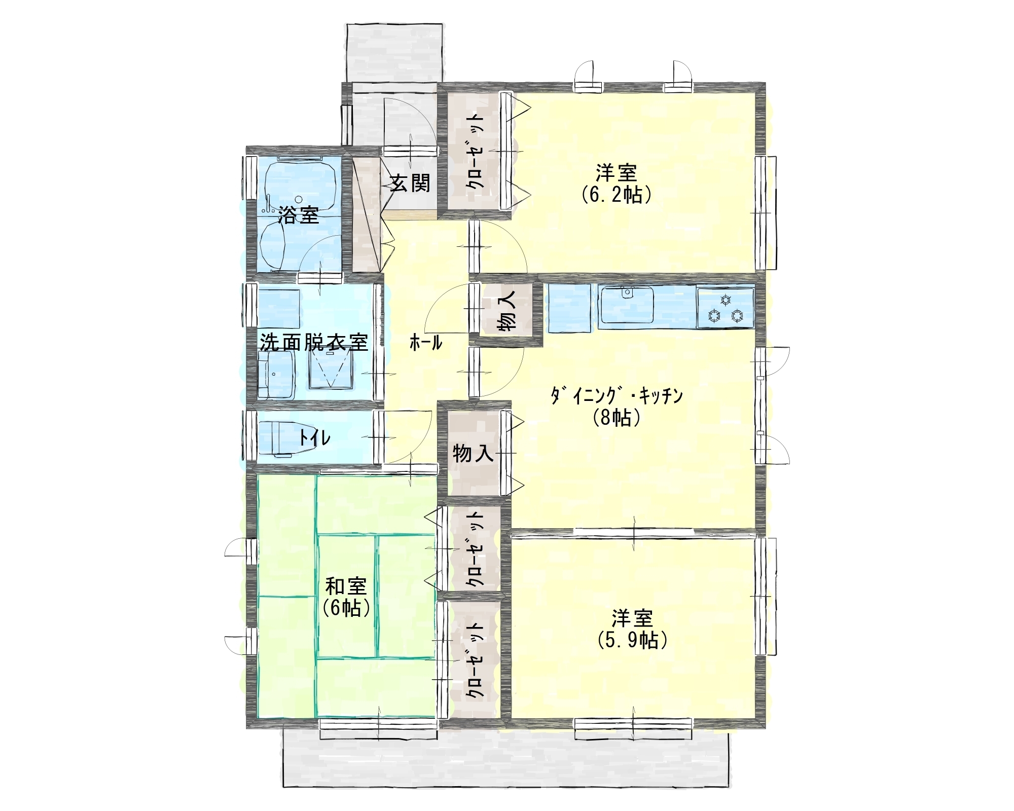 ヒルズタウン椿山　Ａ棟　間取り図