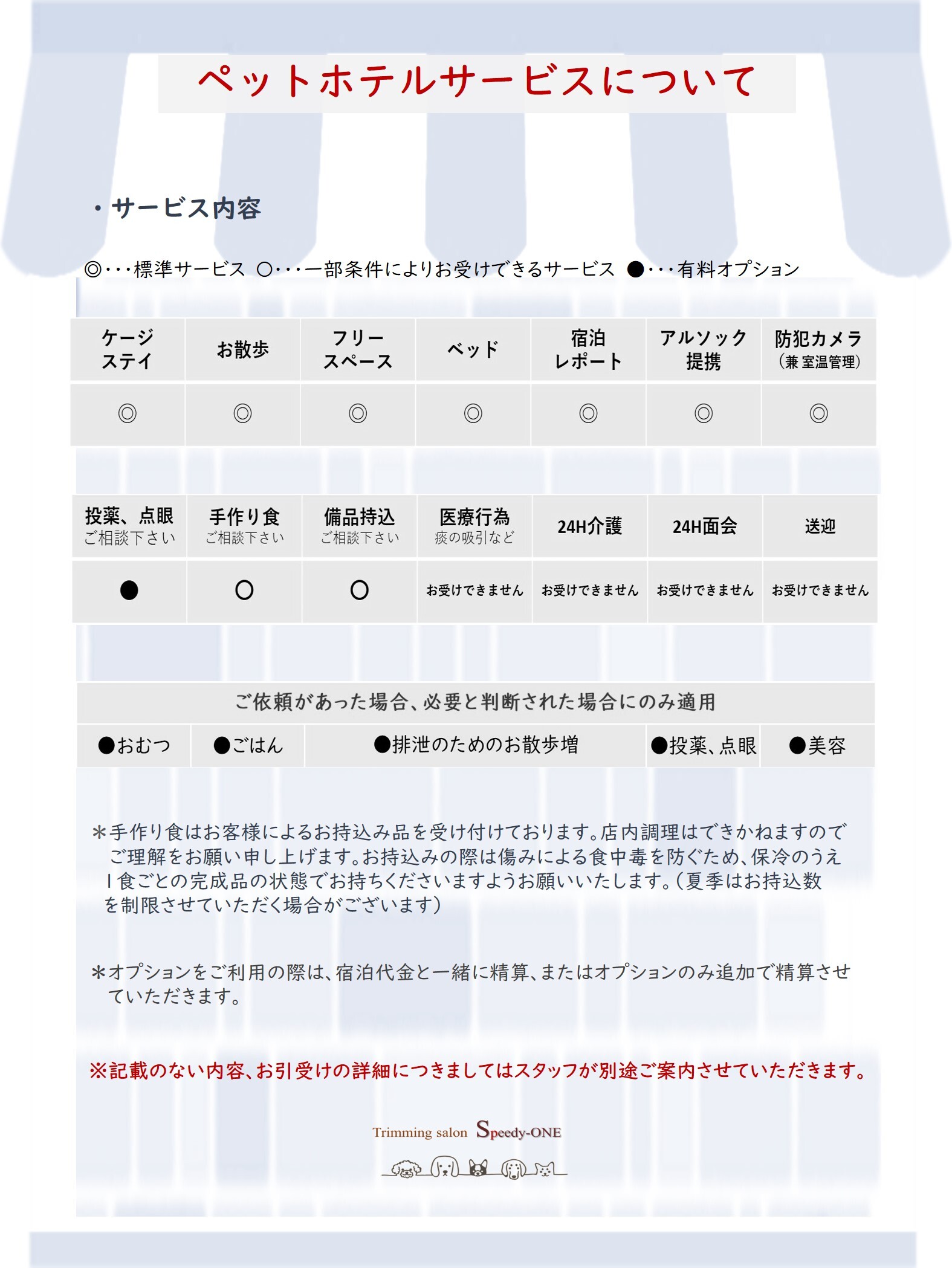 hotel：サービス内容図解