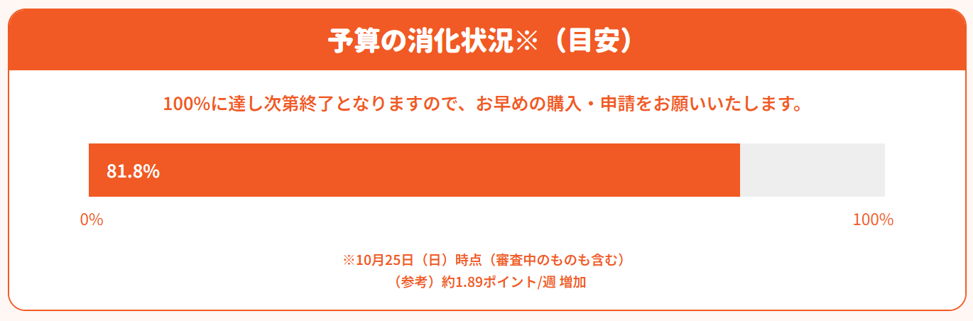 県補助金予算消化状況