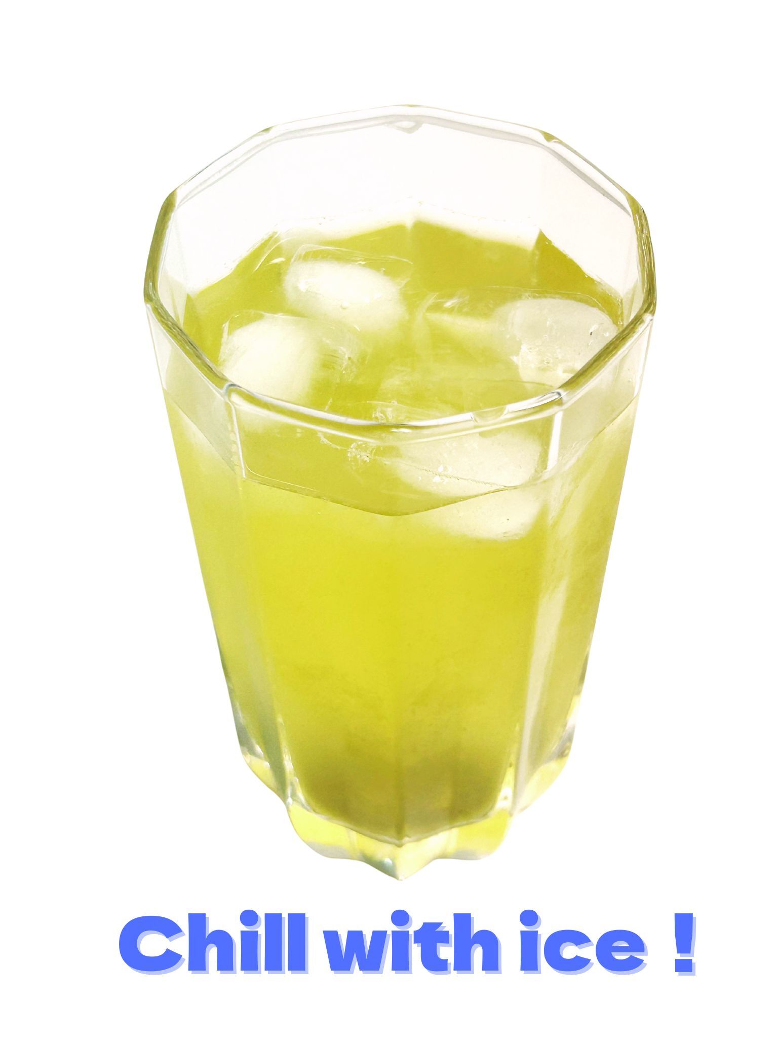 ゆず緑茶写真・Chill with ice！
