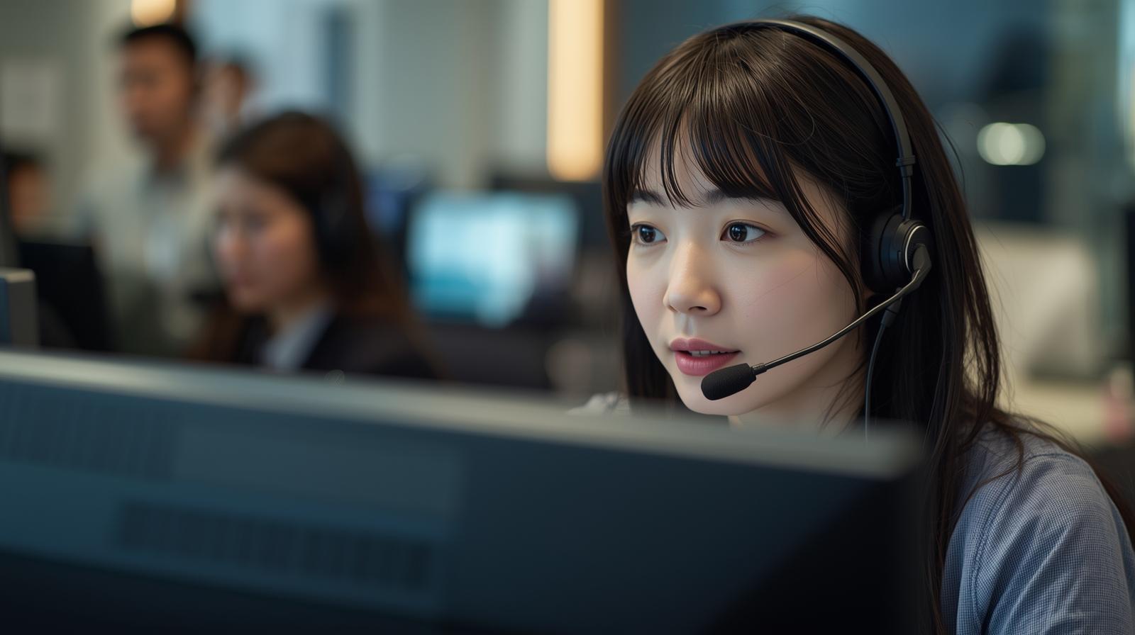 コールセンター　女性　30代　日本人　画像作って (1)